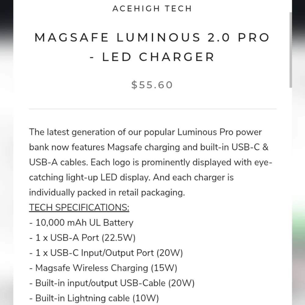 Luminous Pro sleek black